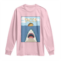 Funny Tacos Lover Long Sleeve Shirt Shark Attack Humor Gift - Wonder Print Shop