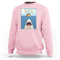 Funny Tacos Lover Sweatshirt Shark Attack Humor Gift - Wonder Print Shop