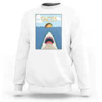 Funny Tacos Lover Sweatshirt Shark Attack Humor Gift - Wonder Print Shop