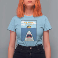 Funny Tacos Lover T Shirt For Women Shark Attack Humor Gift - Wonder Print Shop
