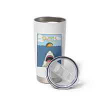 Funny Tacos Lover Tumbler Cup Shark Attack Humor Gift