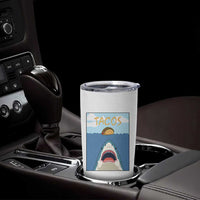 Funny Tacos Lover Tumbler Cup Shark Attack Humor Gift