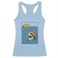 Tacos Lover Racerback Tank Top Funny Shark Humor Foodie Gift - Wonder Print Shop