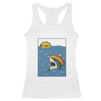 Tacos Lover Racerback Tank Top Funny Shark Humor Foodie Gift - Wonder Print Shop