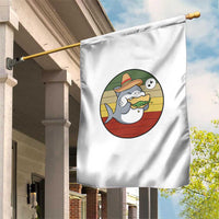 Mexican Food Lover Gift Garden Flag Funny Shark Eating Tacos - Wonder Print Shop