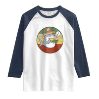 Mexican Food Lover Gift Raglan Shirt Funny Shark Eating Tacos - Wonder Print Shop