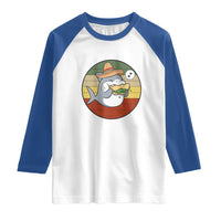 Mexican Food Lover Gift Raglan Shirt Funny Shark Eating Tacos - Wonder Print Shop