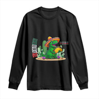 Mexican Food Lover Gift Long Sleeve Shirt Funny Dinosaur Taco Saurus - Wonder Print Shop