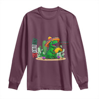 Mexican Food Lover Gift Long Sleeve Shirt Funny Dinosaur Taco Saurus - Wonder Print Shop
