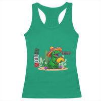 Mexican Food Lover Gift Racerback Tank Top Funny Dinosaur Taco Saurus - Wonder Print Shop