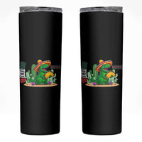 Mexican Food Lover Gift Skinny Tumbler Funny Dinosaur Taco Saurus
