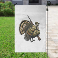 Funny Camo Turkey Hunter Rifle Gift Garden Flag - Wonder Print Shop