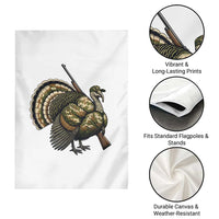 Funny Camo Turkey Hunter Rifle Gift Garden Flag - Wonder Print Shop
