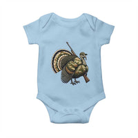 Funny Camo Turkey Hunter Rifle Gift Baby Onesie - Wonder Print Shop
