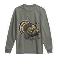 Funny Camo Turkey Hunter Rifle Gift Long Sleeve Shirt - Wonder Print Shop