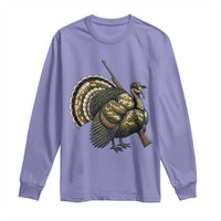Funny Camo Turkey Hunter Rifle Gift Long Sleeve Shirt - Wonder Print Shop