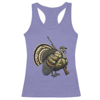 Funny Camo Turkey Hunter Rifle Gift Racerback Tank Top - Wonder Print Shop