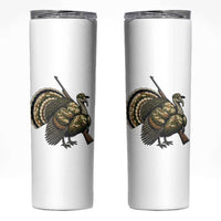Funny Camo Turkey Hunter Rifle Gift Skinny Tumbler - Wonder Print Shop