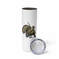 Funny Camo Turkey Hunter Rifle Gift Skinny Tumbler - Wonder Print Shop