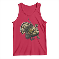 Funny Camo Turkey Hunter Rifle Gift Tank Top - Wonder Print Shop