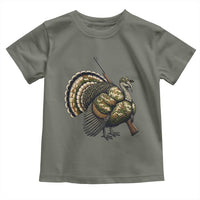 Funny Camo Turkey Hunter Rifle Gift Toddler T Shirt - Wonder Print Shop