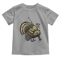 Funny Camo Turkey Hunter Rifle Gift Toddler T Shirt - Wonder Print Shop