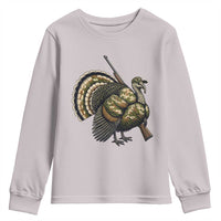 Funny Camo Turkey Hunter Rifle Gift Youth Sweatshirt - Wonder Print Shop