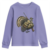 Funny Camo Turkey Hunter Rifle Gift Youth Sweatshirt - Wonder Print Shop