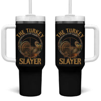 The Turkey Slayer Tumbler With Handle Funny Hunting Season Gift - Wonder Print Shop
