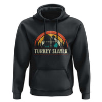 Turkey Slayer Hoodie Vintage Sunset Hunting Season Gift - Wonder Print Shop