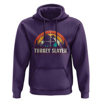 Turkey Slayer Hoodie Vintage Sunset Hunting Season Gift - Wonder Print Shop