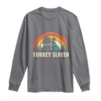 Turkey Slayer Long Sleeve Shirt Vintage Sunset Hunting Season Gift - Wonder Print Shop