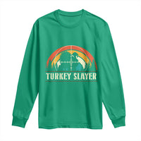Turkey Slayer Long Sleeve Shirt Vintage Sunset Hunting Season Gift - Wonder Print Shop