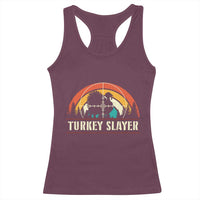 Turkey Slayer Racerback Tank Top Vintage Sunset Hunting Season Gift - Wonder Print Shop