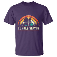 Turkey Slayer T Shirt Vintage Sunset Hunting Season Gift - Wonder Print Shop