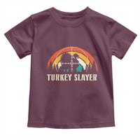 Turkey Slayer Toddler T Shirt Vintage Sunset Hunting Season Gift - Wonder Print Shop