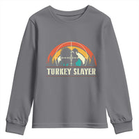 Turkey Slayer Youth Sweatshirt Vintage Sunset Hunting Season Gift - Wonder Print Shop