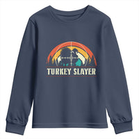 Turkey Slayer Youth Sweatshirt Vintage Sunset Hunting Season Gift - Wonder Print Shop