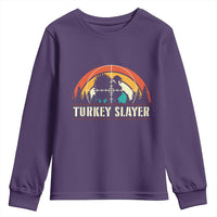Turkey Slayer Youth Sweatshirt Vintage Sunset Hunting Season Gift - Wonder Print Shop