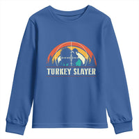 Turkey Slayer Youth Sweatshirt Vintage Sunset Hunting Season Gift - Wonder Print Shop