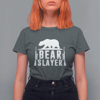 Bear Slayer T Shirt For Women Hunting Season Gift - Wonder Print Shop