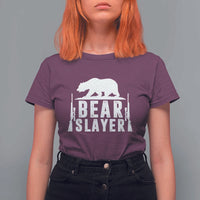 Bear Slayer T Shirt For Women Hunting Season Gift - Wonder Print Shop