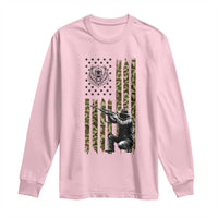 Bear Hunting Long Sleeve Shirt Camo American Flag Hunter Gift - Wonder Print Shop