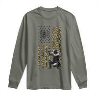 Bear Hunting Long Sleeve Shirt Camo American Flag Hunter Gift - Wonder Print Shop