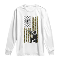 Bear Hunting Long Sleeve Shirt Camo American Flag Hunter Gift - Wonder Print Shop
