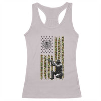 Bear Hunting Racerback Tank Top Camo American Flag Hunter Gift - Wonder Print Shop