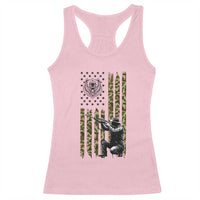 Bear Hunting Racerback Tank Top Camo American Flag Hunter Gift - Wonder Print Shop