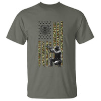 Bear Hunting T Shirt Camo American Flag Hunter Gift - Wonder Print Shop