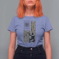 Bear Hunting T Shirt For Women Camo American Flag Hunter Gift - Wonder Print Shop