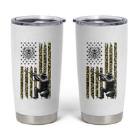 Bear Hunting Tumbler Cup Camo American Flag Hunter Gift - Wonder Print Shop